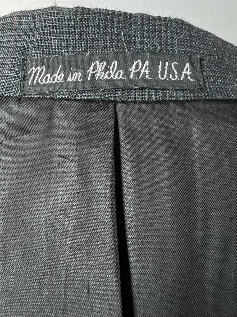 Stanley Blacker Vintage Men 38R Blazer 32x30 Charcoal Plaid Double Breasted Suit